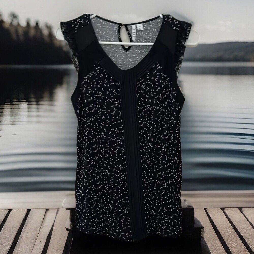 Super Cute Sweet Kawaii Women’s Elle tank‎ top Fluffy W Lace  - size s